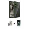 MARSİLYAN™- Galaxy S24 Ultra Kılıf Yadigar Asil Koleksiyonu - Siyah 360 Mat Full Body Arka Koruyucu + Bilvis Titan Kamera Lens - SH