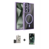MARSİLYAN™- Galaxy S24 Ultra Kılıf Yadigar Asil Koleksiyonu - Siyah 360 Mat Full Body Arka Koruyucu + Bilvis Titan Kamera Lens - SH