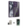 MARSİLYAN™- Galaxy S24 Ultra Kılıf Yadigar Asil Koleksiyonu - Siyah 360 Mat Full Body Arka Koruyucu + Bilvis Titan Kamera Lens - SH