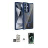 MARSİLYAN™- Galaxy S24 Ultra Kılıf Yadigar Asil Koleksiyonu - Siyah 360 Mat Full Body Arka Koruyucu + Bilvis Titan Kamera Lens - SH
