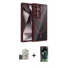 MARSİLYAN™- Galaxy S24 Ultra Kılıf Yadigar Asil Koleksiyonu - Siyah 360 Mat Full Body Arka Koruyucu + Bilvis Titan Kamera Lens - DNMR