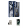 MARSİLYAN™- Galaxy S24 Ultra Kılıf Yadigar Asil Koleksiyonu - Siyah 360 Mat Full Body Arka Koruyucu + Bilvis Titan Kamera Lens - DNMR