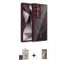 MARSİLYAN™- Galaxy S24 Ultra Kılıf Yadigar Asil Koleksiyonu - Siyah AutoKit 5in1 Fiber Hayalet Polymer Nano Ekran Koruyucu + Bilvis Titan Kamera Lens - SH