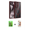 MARSİLYAN™- Galaxy S24 Ultra Kılıf Yadigar Asil Koleksiyonu - Siyah AutoKit 5in1 Fiber Polymer Nano Ekran Koruyucu + Raze Metal Kamera Lens - MR