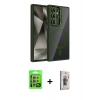 MARSİLYAN™- Galaxy S24 Ultra Kılıf Yadigar Asil Koleksiyonu - Siyah Bilvis 3D Cam Ekran Koruyucu + Raze Metal Kamera Lens - GS