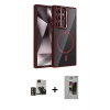 MARSİLYAN™- Galaxy S24 Ultra Kılıf Yadigar Asil Koleksiyonu - Siyah Bilvis Hayalet Cam Ekran Koruyucu + PVD Metal Kamera Lens - GD