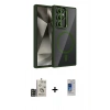 MARSİLYAN™- Galaxy S24 Ultra Kılıf Yadigar Asil Koleksiyonu - Siyah Durable Full Glue Curved Cam + Bilvis Titan Kamera Lens - GD