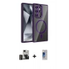 MARSİLYAN™- Galaxy S24 Ultra Kılıf Yadigar Asil Koleksiyonu - Siyah Durable Full Glue Curved Cam + PVD Metal Kamera Lens - GD