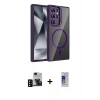 MARSİLYAN™- Galaxy S24 Ultra Kılıf Yadigar Asil Koleksiyonu - Siyah Durable Full Glue Curved Cam + PVD Metal Kamera Lens - SH