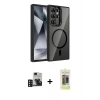 MARSİLYAN™- Galaxy S24 Ultra Kılıf Yadigar Asil Koleksiyonu - Siyah Joko Magic 5D Hayalet Cam + PVD Metal Kamera Lens - DNMR
