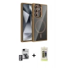 MARSİLYAN™- Galaxy S24 Ultra Kılıf Yadigar Asil Koleksiyonu - Siyah Joko Magic 5D Hayalet Cam + PVD Metal Kamera Lens - PE