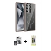MARSİLYAN™- Galaxy S24 Ultra Kılıf Yadigar Asil Koleksiyonu - Siyah Joko Magic 5D Hayalet Cam + PVD Metal Kamera Lens - PE