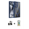 MARSİLYAN™- Galaxy S24 Ultra Kılıf Yadigar Asil Koleksiyonu - Siyah Polymer Nano Ekran Koruyucu + PVD Metal Kamera Lens - GD