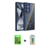 MARSİLYAN™- Galaxy S24 Ultra Kılıf Yadigar Asil Koleksiyonu - Siyah Polymer Nano Ekran Koruyucu + Raze Metal Kamera Lens - GS