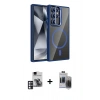 MARSİLYAN™- Galaxy S24 Ultra Kılıf Yadigar Asil Koleksiyonu - Siyah Vanessa Magic Hayalet Cam + PVD Metal Kamera Lens - PE