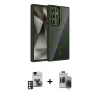 MARSİLYAN™- Galaxy S24 Ultra Kılıf Yadigar Asil Koleksiyonu - Siyah Vanessa Magic Hayalet Cam + PVD Metal Kamera Lens - PE