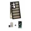 MARSİLYAN™- Galaxy S24 Ultra Kılıf Yadigar Doku Özel Seri - Siyah 360 Mat Full Body Arka Koruyucu + Bilvis Titan Kamera Lens - SH