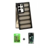 MARSİLYAN™- Galaxy S24 Ultra Kılıf Yadigar Doku Özel Seri - Siyah 360 Mat Full Body Arka Koruyucu + Raze Metal Kamera Lens - MR