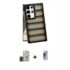 MARSİLYAN™- Galaxy S24 Ultra Kılıf Yadigar Doku Özel Seri - Siyah Durable Full Glue Curved Hayalet Cam + Bilvis Titan Kamera Lens - GD