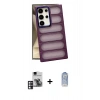 MARSİLYAN™- Galaxy S24 Ultra Kılıf Yadigar Doku Özel Seri - Siyah Joko Magic 5D Cam + PVD Metal Kamera Lens - PE