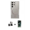 MARSİLYAN™- Galaxy S24 Ultra Kılıf Yadigar Klasik Özel Seri - Şeffaf 360 Full Body Arka Koruyucu + PVD Metal Kamera Lens - DNMR
