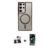 MARSİLYAN™- Galaxy S24 Ultra Kılıf Yadigar Klasik Özel Seri - Şeffaf 360 Full Body Arka Koruyucu + PVD Metal Kamera Lens - GD