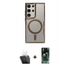 MARSİLYAN™- Galaxy S24 Ultra Kılıf Yadigar Klasik Özel Seri - Şeffaf 360 Full Body Arka Koruyucu + Kamera Lens Koruma Cam - SF