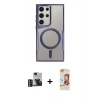 MARSİLYAN™- Galaxy S24 Ultra Kılıf Yadigar Klasik Özel Seri - Siyah AutoKit 5in1 Fiber Polymer Nano Ekran Koruyucu + PVD Metal Kamera Lens - GD