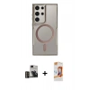 MARSİLYAN™- Galaxy S24 Ultra Kılıf Yadigar Klasik Özel Seri - Siyah AutoKit 5in1 Fiber Polymer Nano Ekran Koruyucu + PVD Metal Kamera Lens - GD