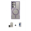 MARSİLYAN™- Galaxy S24 Ultra Kılıf Yadigar Klasik Özel Seri - Siyah Durable Full Glue Curved Cam + Bilvis Titan Kamera Lens - GD