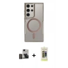MARSİLYAN™- Galaxy S24 Ultra Kılıf Yadigar Klasik Özel Seri - Siyah Joko Magic 5D Hayalet Cam + PVD Metal Kamera Lens - GD