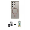 MARSİLYAN™- Galaxy S24 Ultra Kılıf Yadigar Klasik Özel Seri - Siyah Polymer Nano Ekran Koruyucu + PVD Metal Kamera Lens - PE
