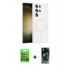 MARSİLYAN™- Galaxy S24 Ultra Kılıf Yankı Form Serisi - Şeffaf 360 Full Body Arka Koruyucu + Raze Metal Kamera Lens - GS