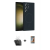 MARSİLYAN™- Galaxy S24 Ultra Kılıf Yankı Form Serisi - Siyah AutoKit 5in1 Fiber Hayalet Polymer Nano Ekran Koruyucu + Kamera Lens Koruma Cam - SF