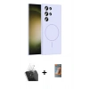 MARSİLYAN™- Galaxy S24 Ultra Kılıf Yankı Form Serisi - Siyah AutoKit 5in1 Fiber Hayalet Polymer Nano Ekran Koruyucu + Kamera Lens Koruma Cam - SF
