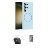 MARSİLYAN™- Galaxy S24 Ultra Kılıf Yankı Form Serisi - Siyah AutoKit 5in1 Fiber Hayalet Polymer Nano Ekran Koruyucu + Kamera Lens Koruma Cam - SF
