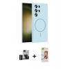 MARSİLYAN™- Galaxy S24 Ultra Kılıf Yankı Form Serisi - Siyah AutoKit 5in1 Fiber Polymer Nano Ekran Koruyucu + PVD Metal Kamera Lens - DNMR
