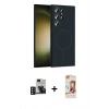 MARSİLYAN™- Galaxy S24 Ultra Kılıf Yankı Form Serisi - Siyah AutoKit 5in1 Fiber Polymer Nano Ekran Koruyucu + PVD Metal Kamera Lens - DNMR