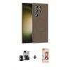 MARSİLYAN™- Galaxy S24 Ultra Kılıf Yankı Form Serisi - Siyah AutoKit 5in1 Fiber Polymer Nano Ekran Koruyucu + PVD Metal Kamera Lens - SH