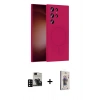 MARSİLYAN™- Galaxy S24 Ultra Kılıf Yankı Form Serisi - Siyah Bilvis 3D Cam Ekran Koruyucu + PVD Metal Kamera Lens - SH