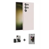 MARSİLYAN™- Galaxy S24 Ultra Kılıf Yankı Form Serisi - Siyah Bilvis Hayalet Cam Ekran Koruyucu + PVD Metal Kamera Lens - SH