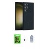 MARSİLYAN™- Galaxy S24 Ultra Kılıf Yankı Form Serisi - Siyah Joko Magic 5D Cam + Raze Metal Kamera Lens - SH