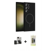 MARSİLYAN™- Galaxy S24 Ultra Kılıf Yankı Form Serisi - Siyah Joko Magic 5D Hayalet Cam + PVD Metal Kamera Lens - SH