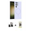 MARSİLYAN™- Galaxy S24 Ultra Kılıf Yankı Form Serisi - Siyah Joko Magic 5D Hayalet Cam + PVD Metal Kamera Lens - SH