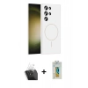 MARSİLYAN™- Galaxy S24 Ultra Kılıf Yankı Form Serisi - Siyah Polymer Nano Ekran Koruyucu + Kamera Lens Koruma Cam - SF