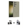 MARSİLYAN™- Galaxy S24 Ultra Kılıf Yankı Form Serisi - Siyah Vanessa Magic Hayalet Cam + PVD Metal Kamera Lens - DNMR