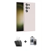 MARSİLYAN™- Galaxy S24 Ultra Kılıf Yankı Form Serisi - Siyah Vanessa Magic Hayalet Cam + Kamera Lens Koruma Cam - SF