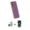 MARSİLYAN™- Galaxy S24 Ultra Kılıf Yankı Serisi - Şeffaf 360 Full Body Arka Koruyucu + Bilvis Titan Kamera Lens - DNMR