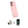 MARSİLYAN™- Galaxy S24 Ultra Kılıf Yankı Serisi - Şeffaf 360 Full Body Arka Koruyucu + Bilvis Titan Kamera Lens - DNMR