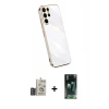 MARSİLYAN™- Galaxy S24 Ultra Kılıf Yankı Serisi - Şeffaf 360 Full Body Arka Koruyucu + Bilvis Titan Kamera Lens - DNMR